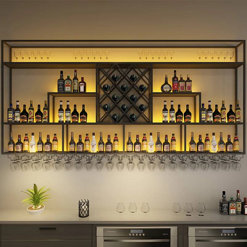 Wine Beer Rack - ﻿ Mueble de pared con luces,