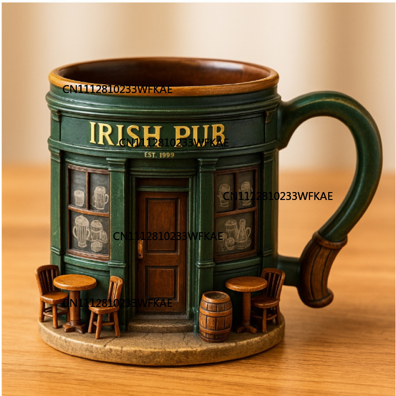 Craft Beer & Wine U- - Taza de Acero Inoxidable con Patrón