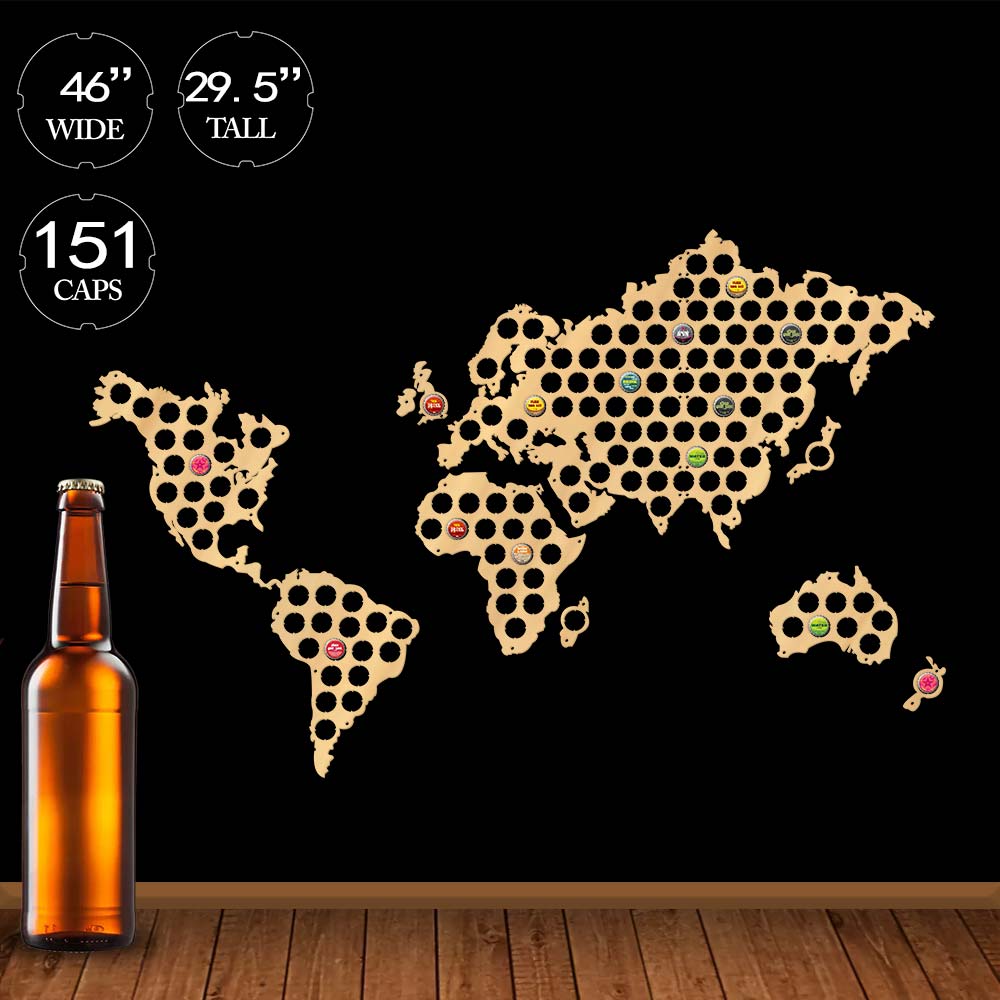 Craft Beer & Wine U- - Artesanías creativas de madera, mapa del