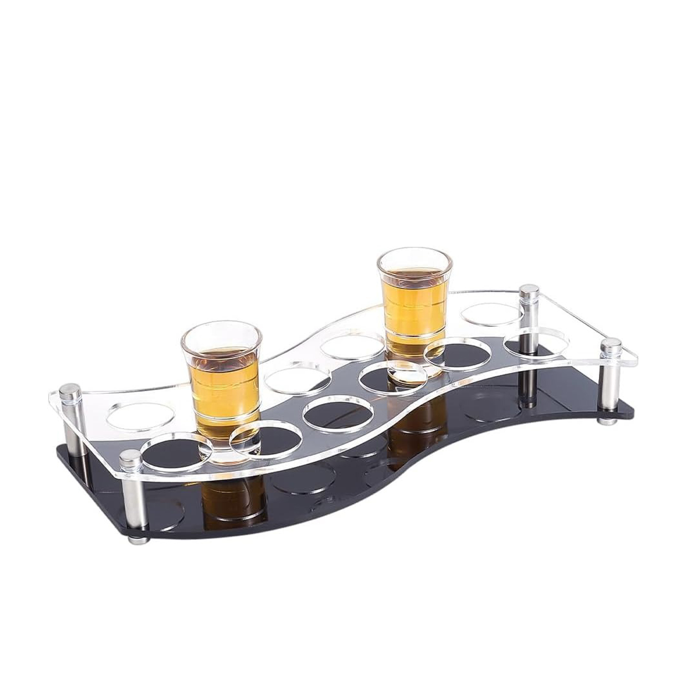 Wine Beer Rack - Bandeja para 12 Vasos de Chupito,