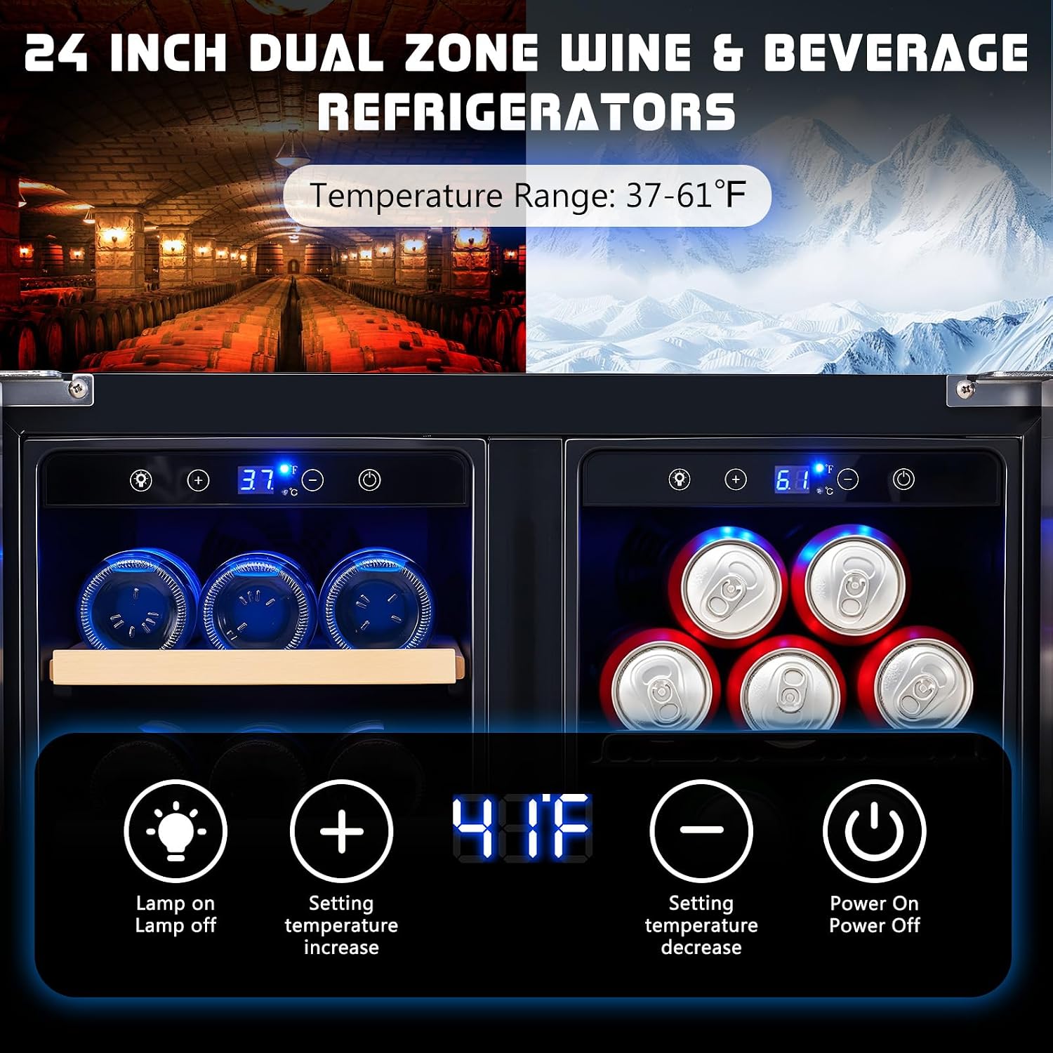 Refrigerador para Bebidas, Nev - Wine Beer Fridge Dual Zone reseña y precio