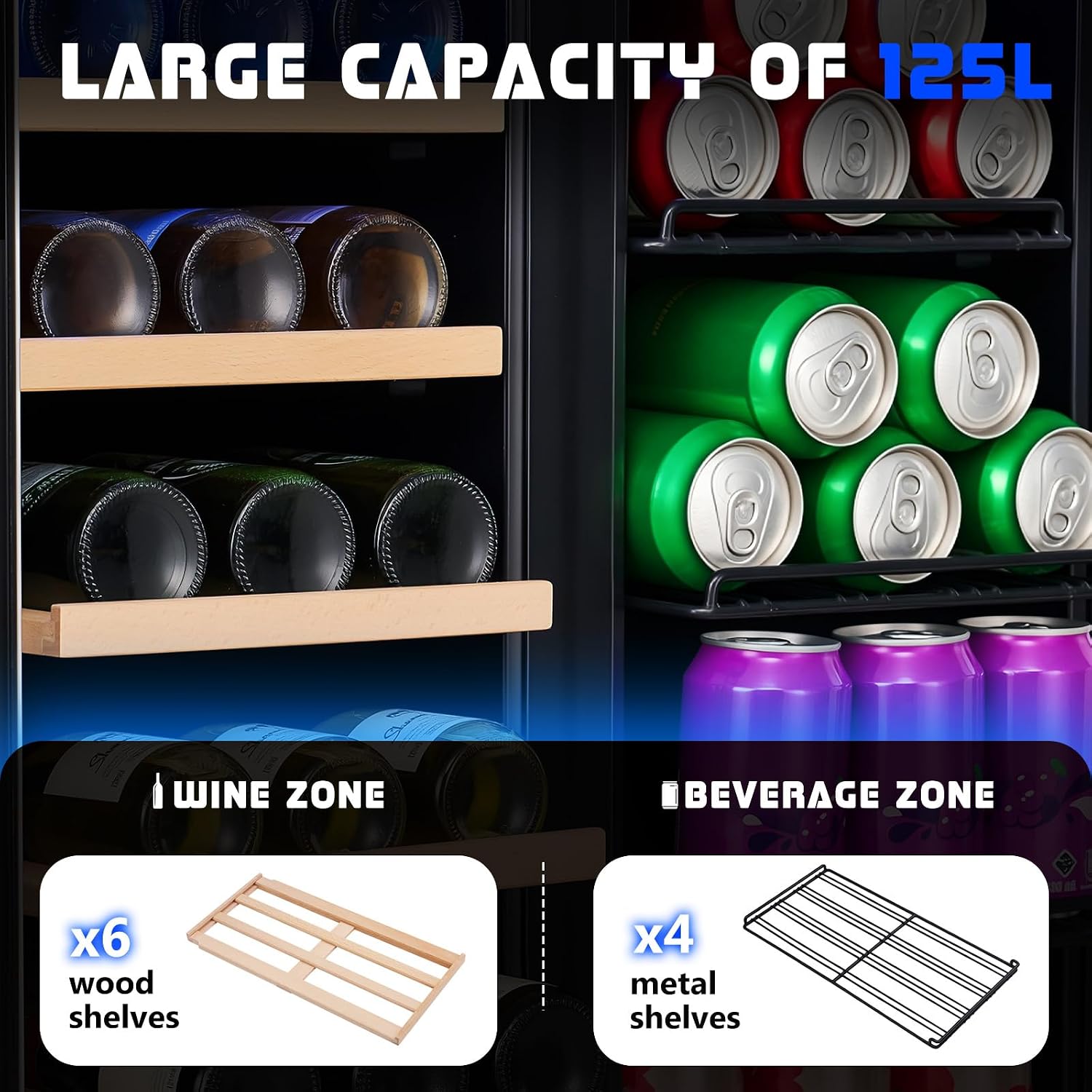 Refrigerador para Bebidas, Nev - Wine Beer Fridge Dual Zone reseña y precio