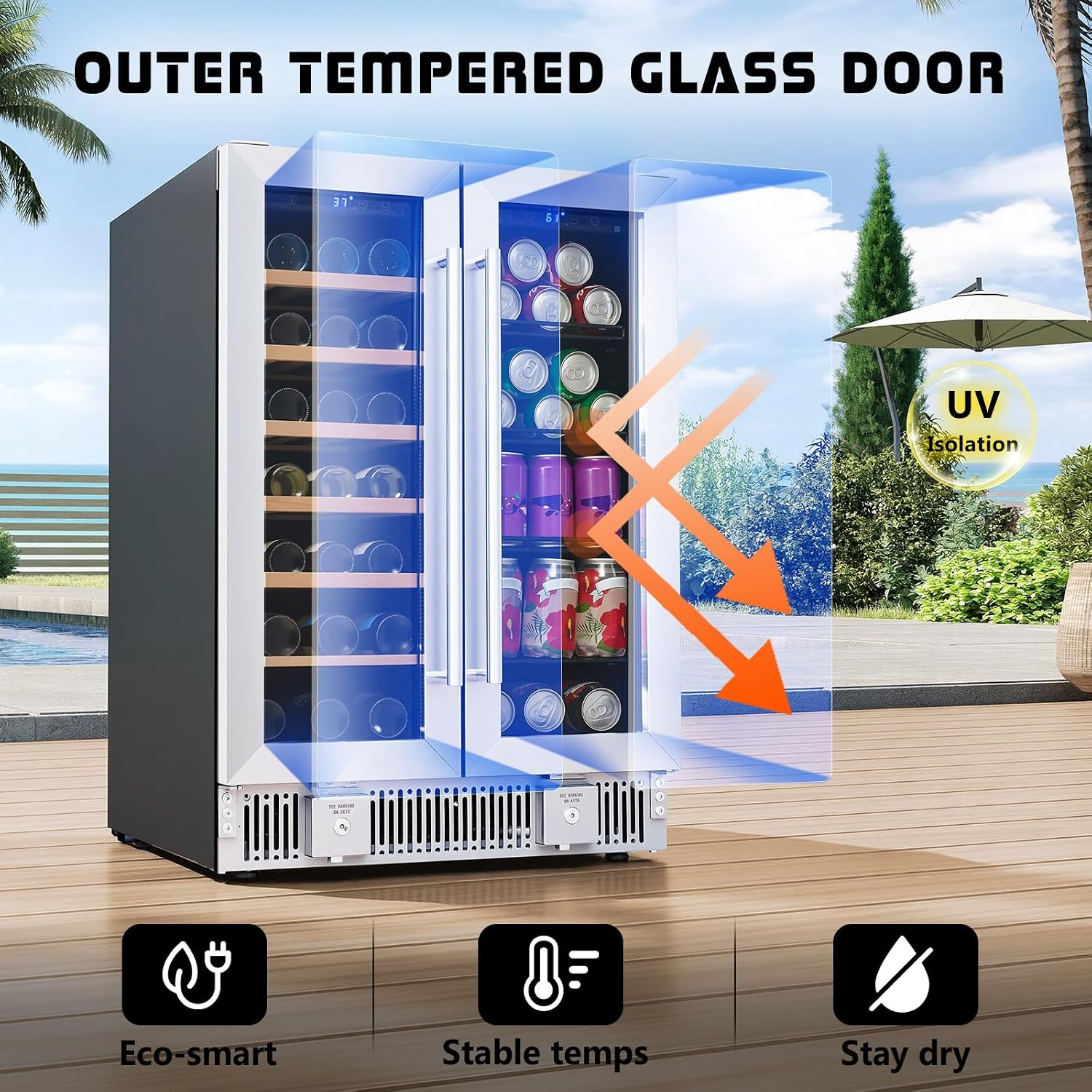 Refrigerador para Bebidas, Nev - Wine Beer Fridge Dual Zone reseña y precio