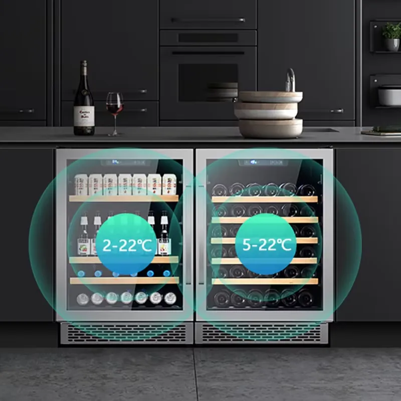 Nevera para Vinos de 48 Botell - Wine Beer Fridge Dual Zone reseña y precio