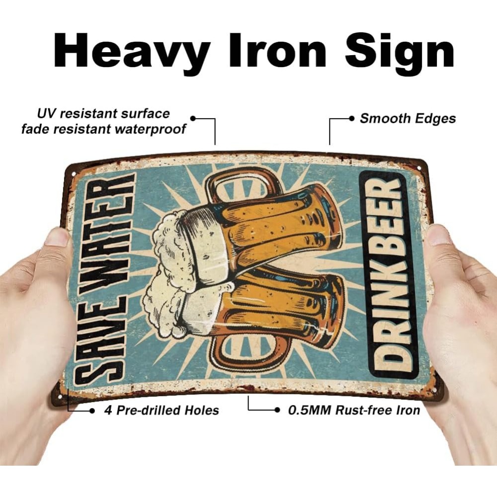 Letrero de Metal para cerveza, - Wine Beer And Liquor reseña y precio