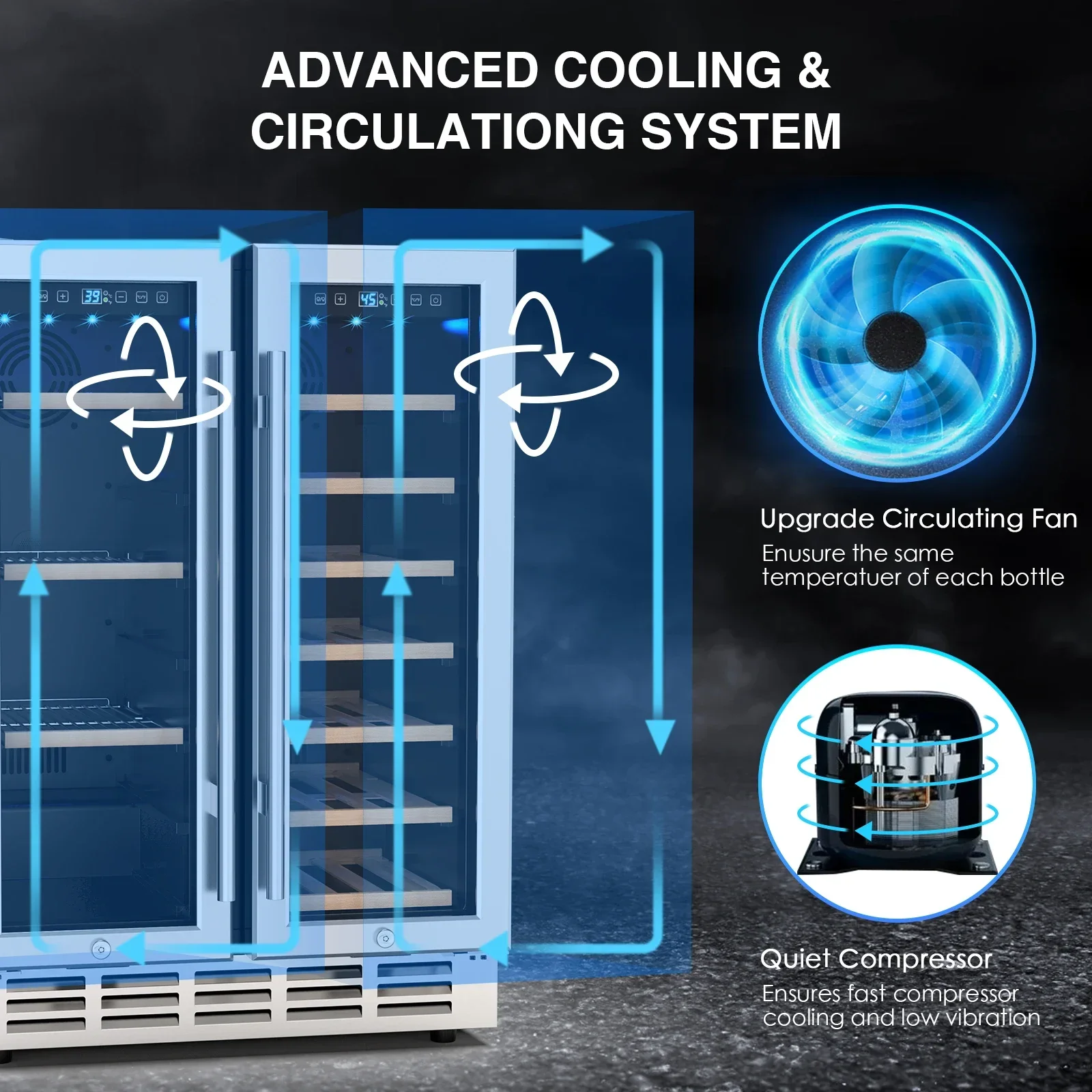 Refrigerador de vino y bebidas - Wine Beer Fridge Dual Zone reseña y precio